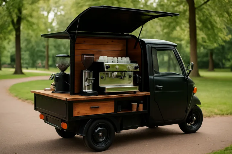 Wat is een elektrische mobiele koffiebar?